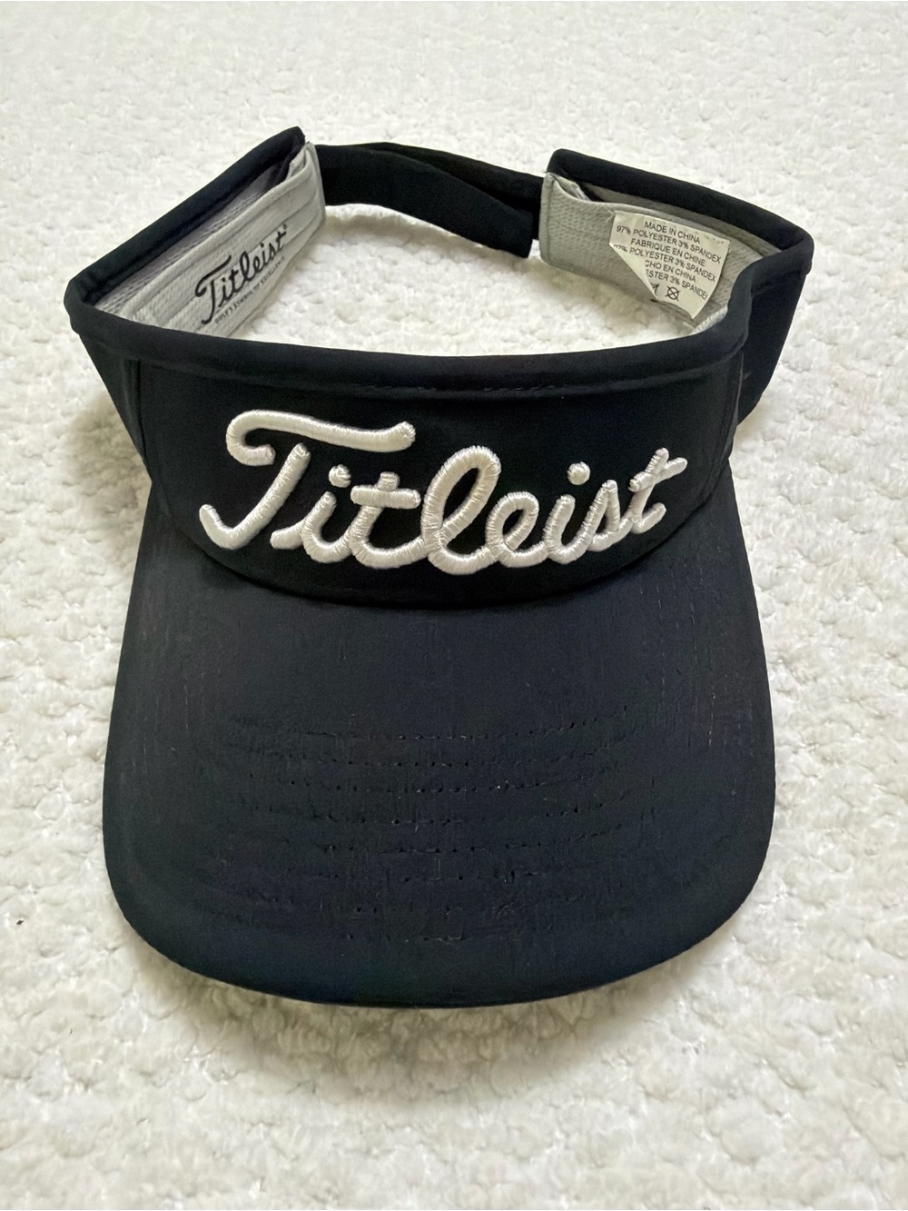 Titleist Black Golf Visor Adjustable HatThe Rock Golf Course Club Embroidered